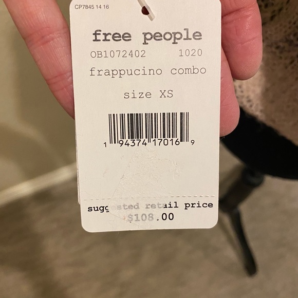 FREE PEOPLE SHEER SWEATER IN FRAPPUCINO - Picture 6 of 6